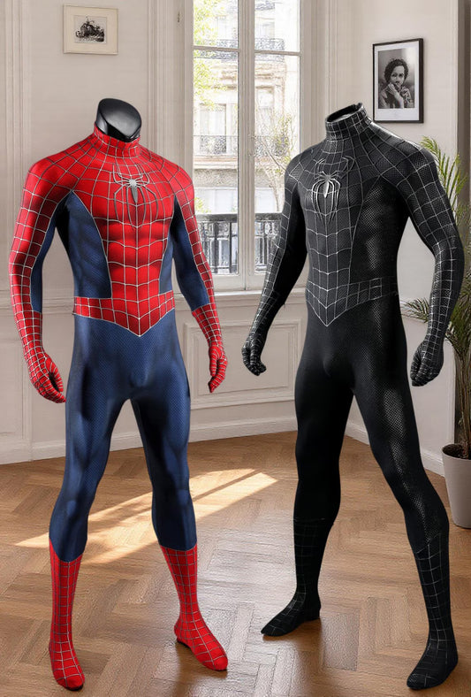 Classic Spider Hero Red& Black Suit Spider Cosplay Costume Tobey Version