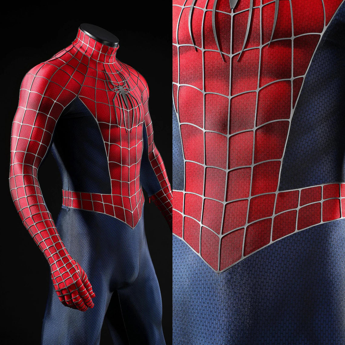 Classic Spider Hero Red& Black Suit Spider Cosplay Costume Tobey Version