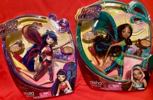 Winx Club Believix Musa & Aisha Doll Bundle – Rare Collectible Fashion Dolls Set