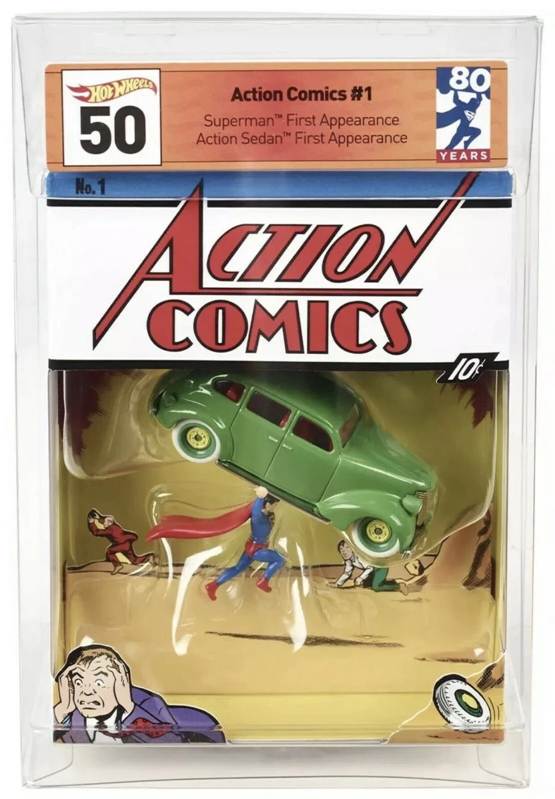 SDCC 2018 Hot Wheels Superman Action Comics #1 Exclusive Diecast Car NIB Rare DC Collectible Grail