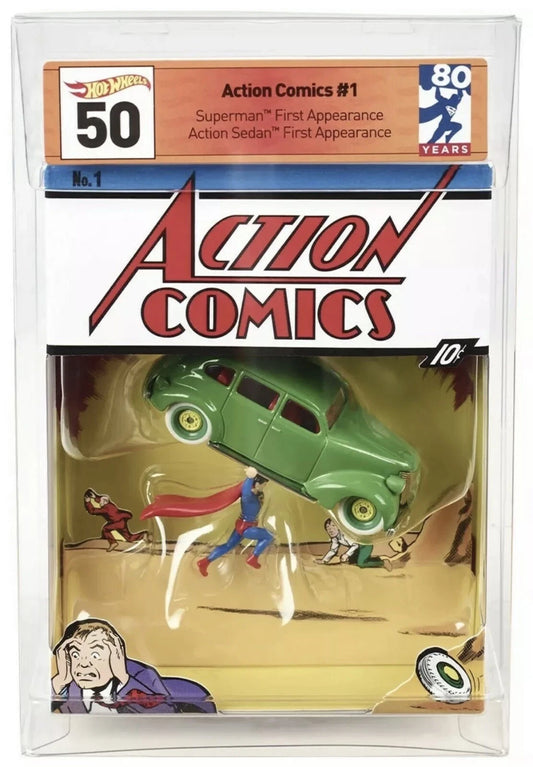 SDCC 2018 Hot Wheels Superman Action Comics #1 Exclusive Diecast Car NIB Rare DC Collectible Grail