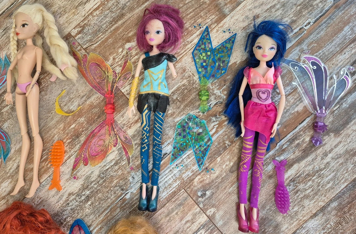 Lot of 19 Winx dolls 2012 - 2014 Believix Bloomix Sirenix Harmonix + accessories