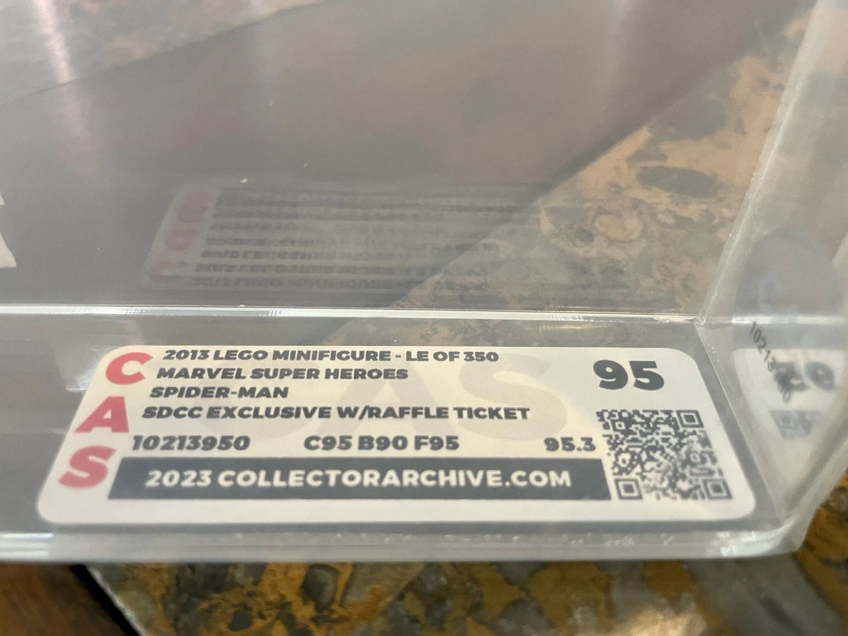 LEGO 2013 SDCC Exclusive Spider-Man Winning Ticket Graded 95.3 Rare Collectible Figure