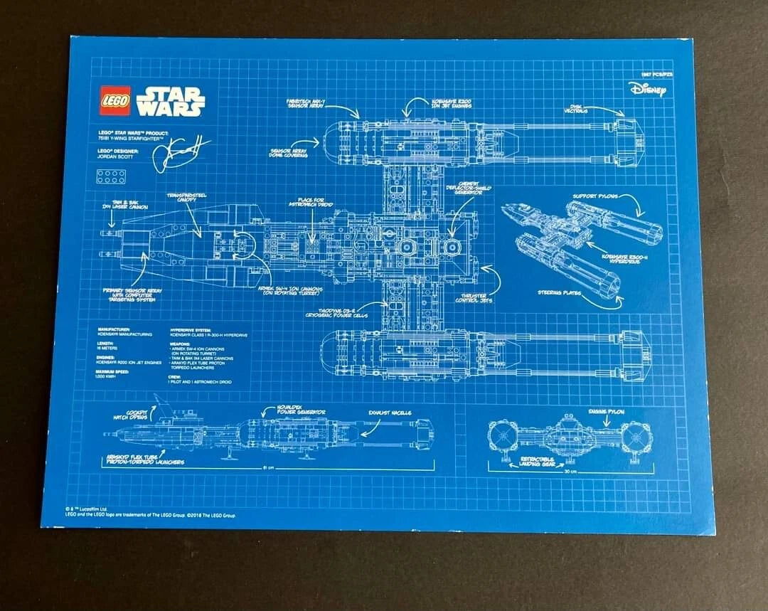 lego star wars 75192 Signed + Vip Card Signed-
