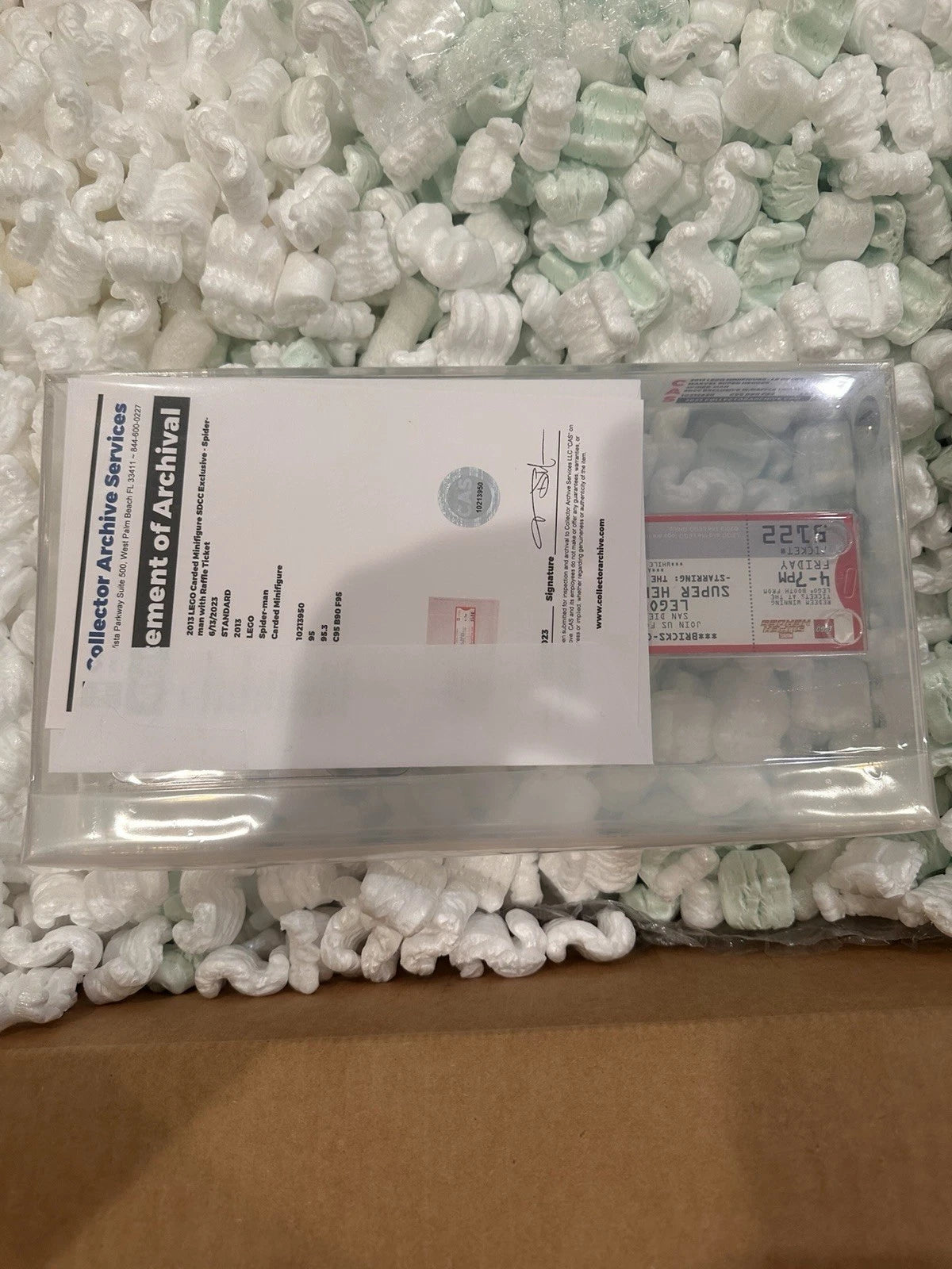 LEGO 2013 SDCC Exclusive Spider-Man Winning Ticket Graded 95.3 Rare Collectible Figure