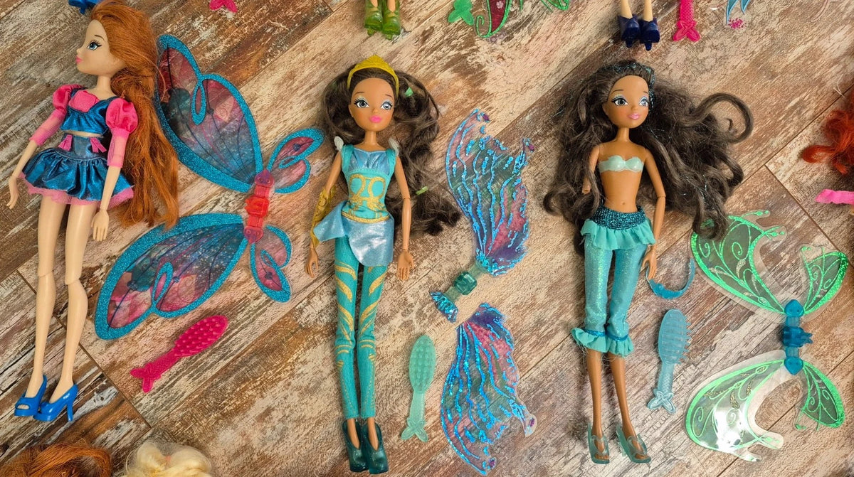 Lot of 19 Winx dolls 2012 - 2014 Believix Bloomix Sirenix Harmonix + accessories